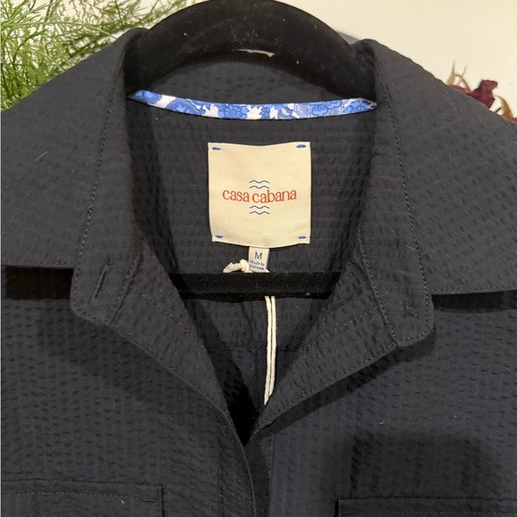 casa Cabana Women's Black Button Down Shirt size medium - Picture 3 of 9